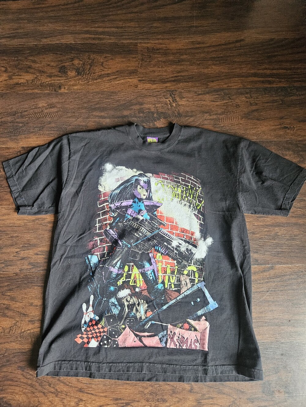 Domino Neena's Greetings T-shirt marvel x-men x-force weapon prime black sz XL
